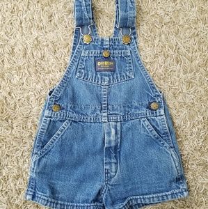 VINTAGE  Oshkosh Bgosh Blue Short Overalls 3T